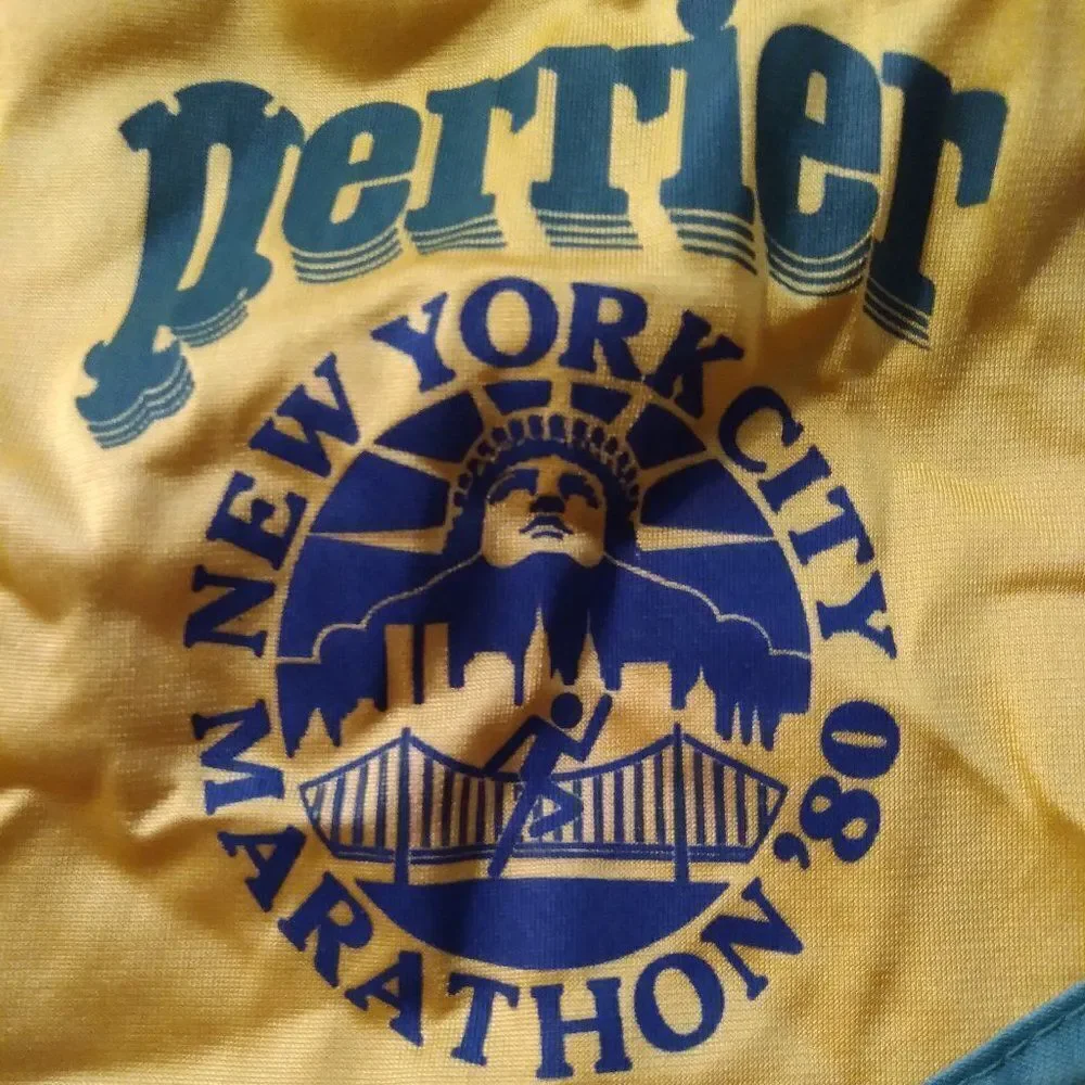 Vintage New York City Marathon 1980 Perrier Running Shorts Alberto Salazar